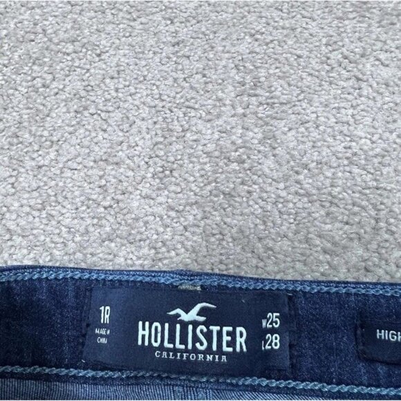 Hollister Ultra High Rise Jegging Distressed Faux Pockets Blue Size 1 - Picture 8 of 13